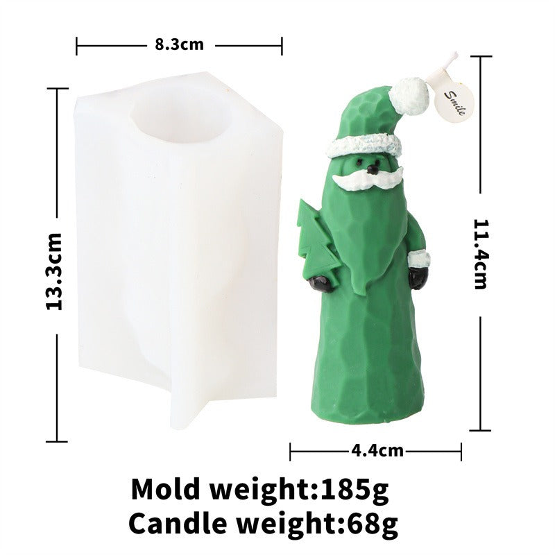 Santa Candle Mold for Detailed Christmas Candle Crafts