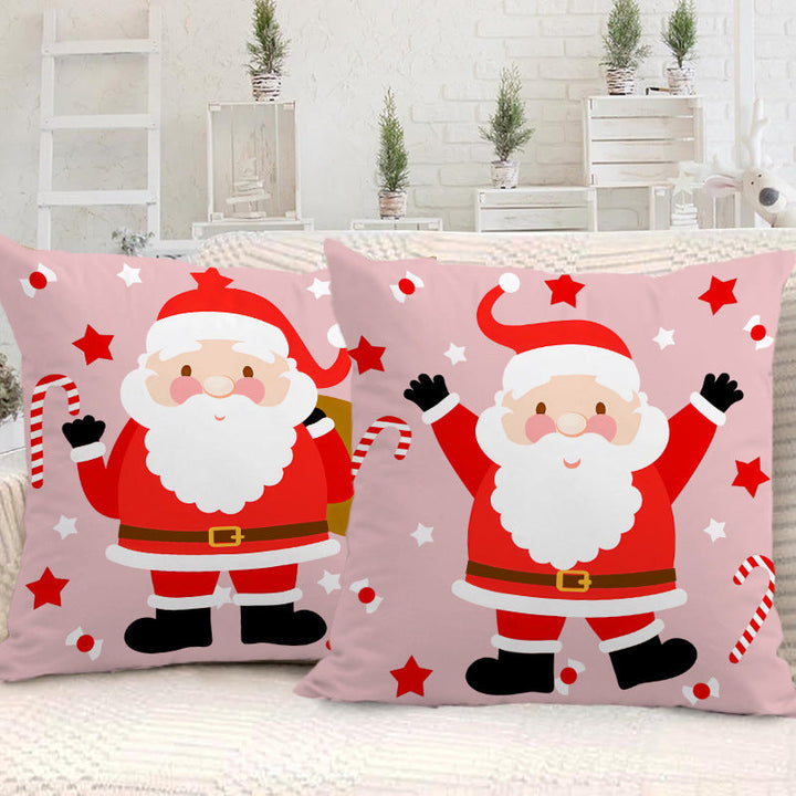 Santa Claus Pillow Cover for Cheerful Holiday Decor