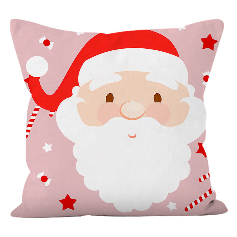 Santa Claus Pillow Cover for Cheerful Holiday Decor