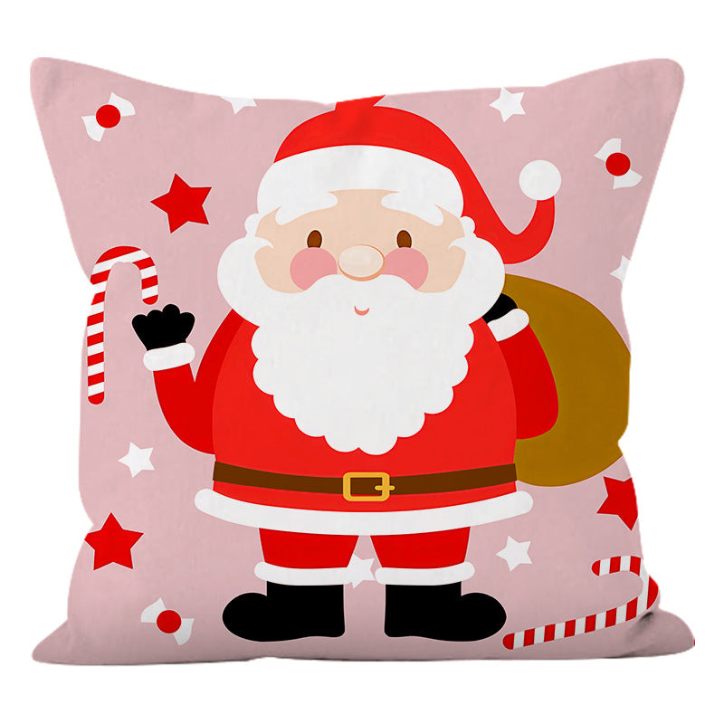 Santa Claus Pillow Cover for Cheerful Holiday Decor