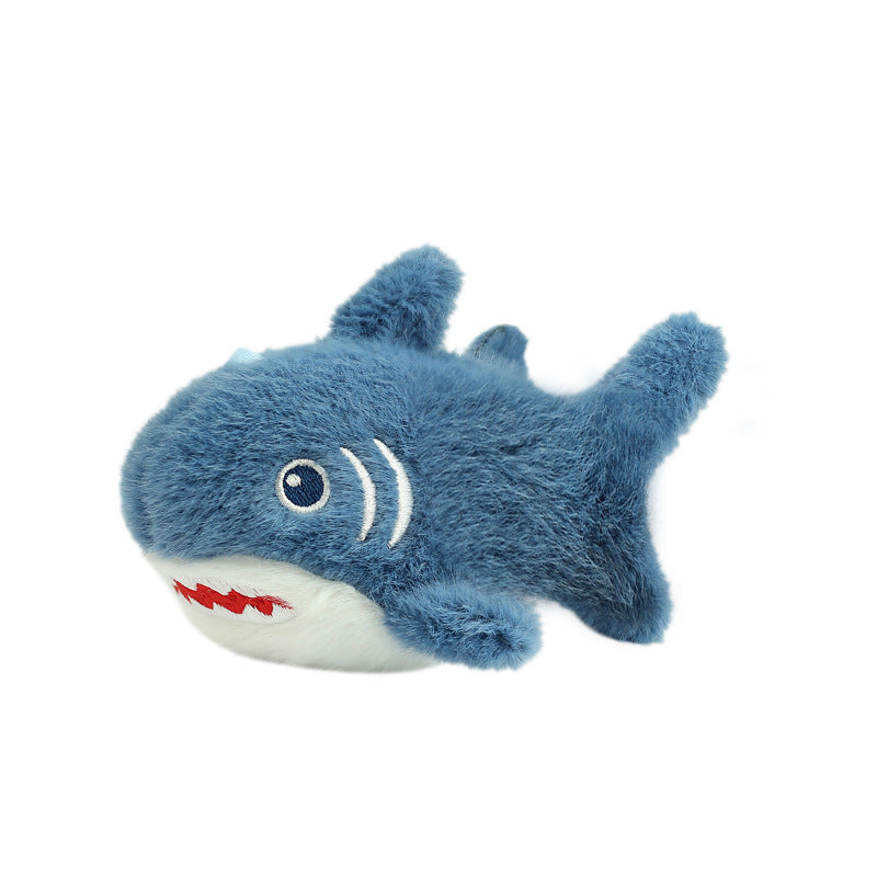 Cartoon Shark Plush Keychain for Playful Bag Charm