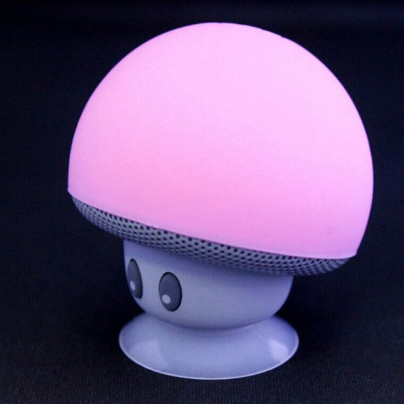Cute Mushroom Bluetooth Speaker with Suction Cup Base