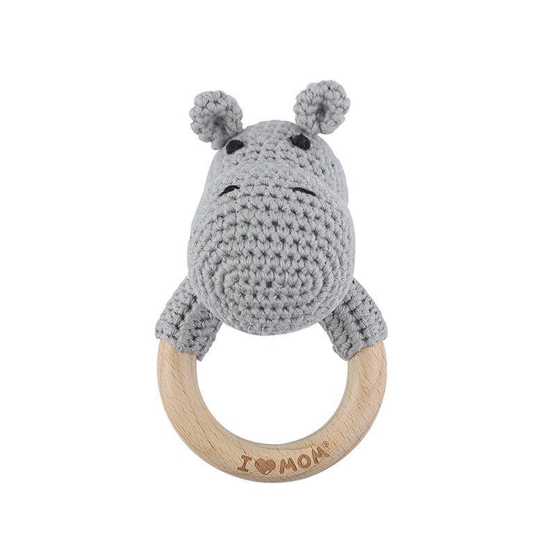 Personalized Wooden Baby Rattle for Newborn Gifting