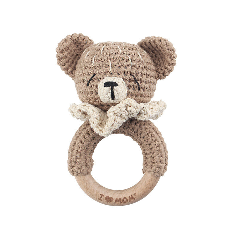 Personalized Wooden Baby Rattle for Newborn Gifting