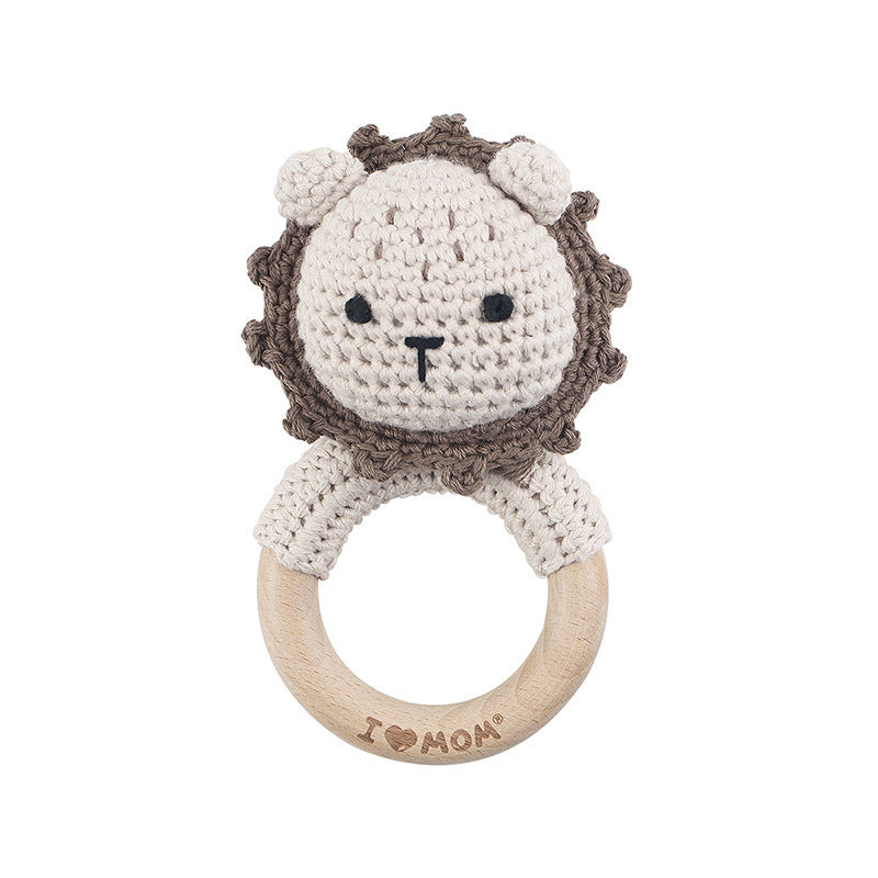 Personalized Wooden Baby Rattle for Newborn Gifting