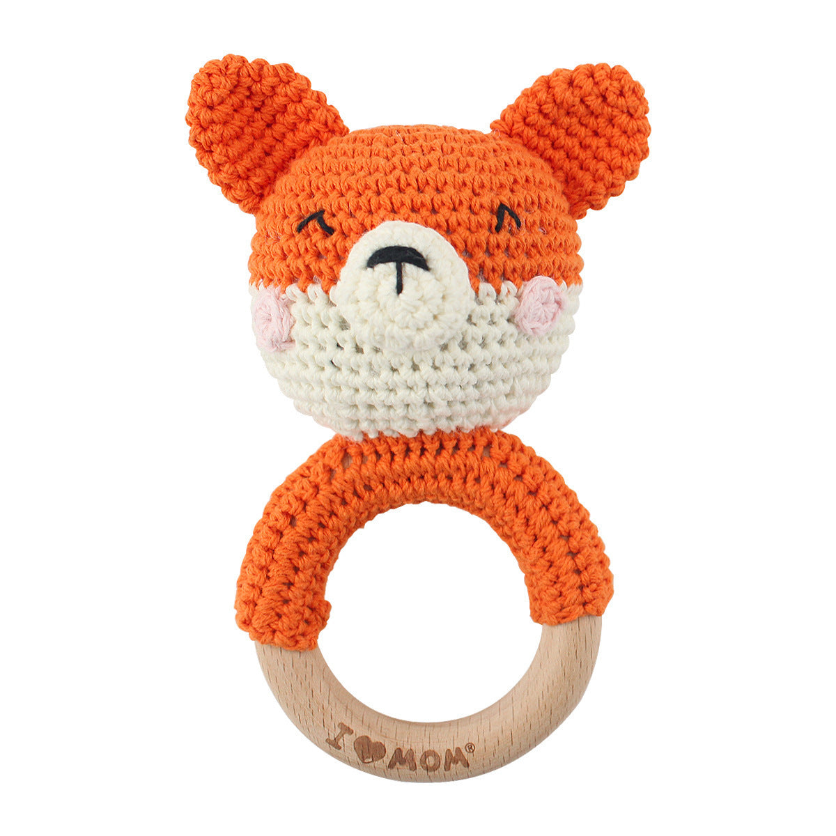 Personalized Wooden Baby Rattle for Newborn Gifting