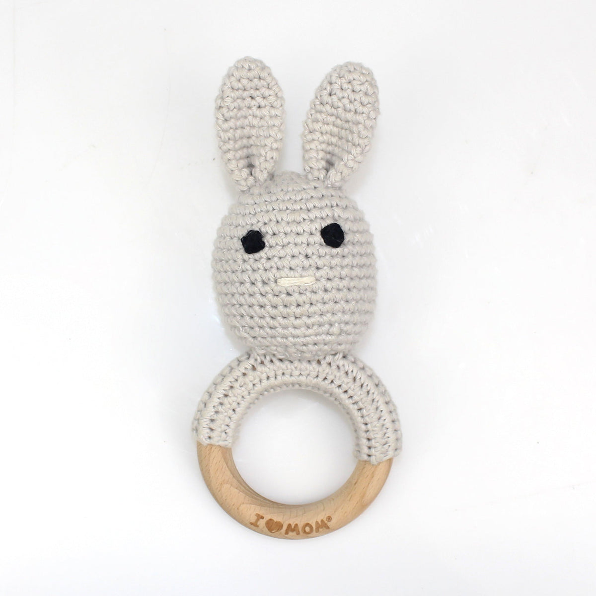 Personalized Wooden Baby Rattle for Newborn Gifting