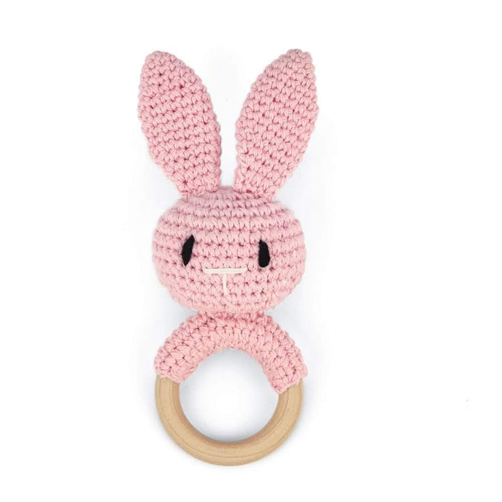Personalized Wooden Baby Rattle for Newborn Gifting