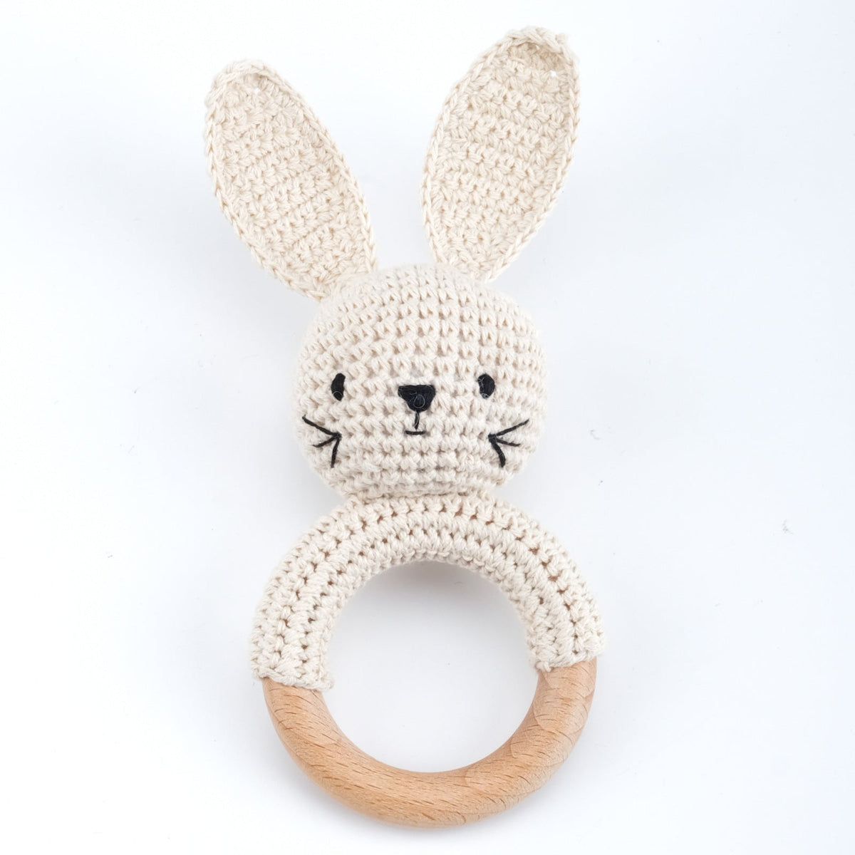 Personalized Wooden Baby Rattle for Newborn Gifting