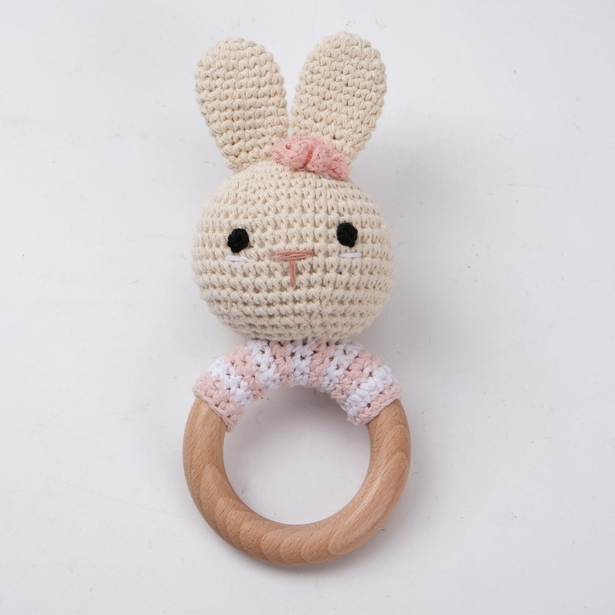 Personalized Wooden Baby Rattle for Newborn Gifting