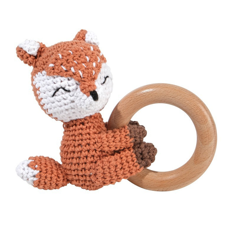 Personalized Wooden Baby Rattle for Newborn Gifting