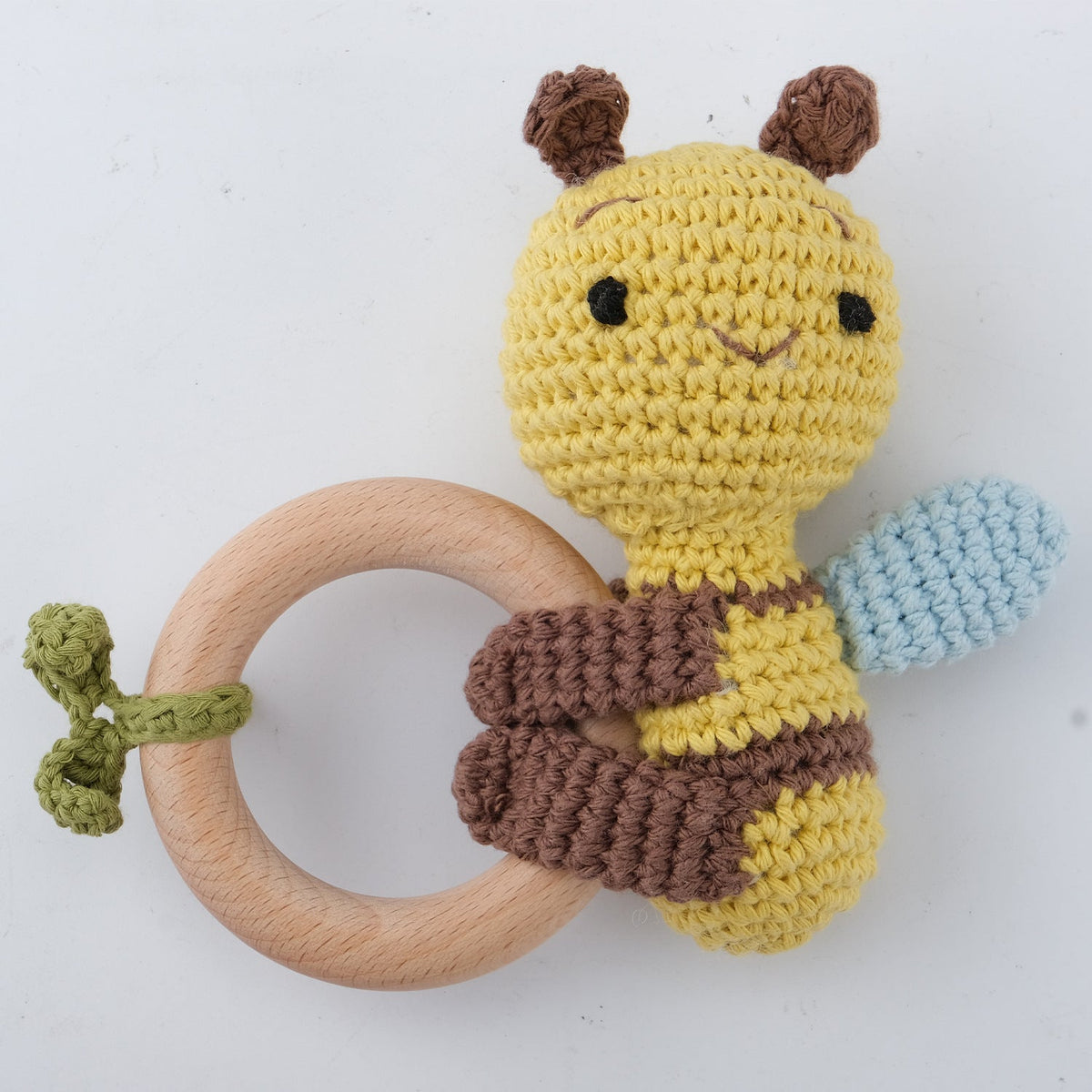 Personalized Wooden Baby Rattle for Newborn Gifting