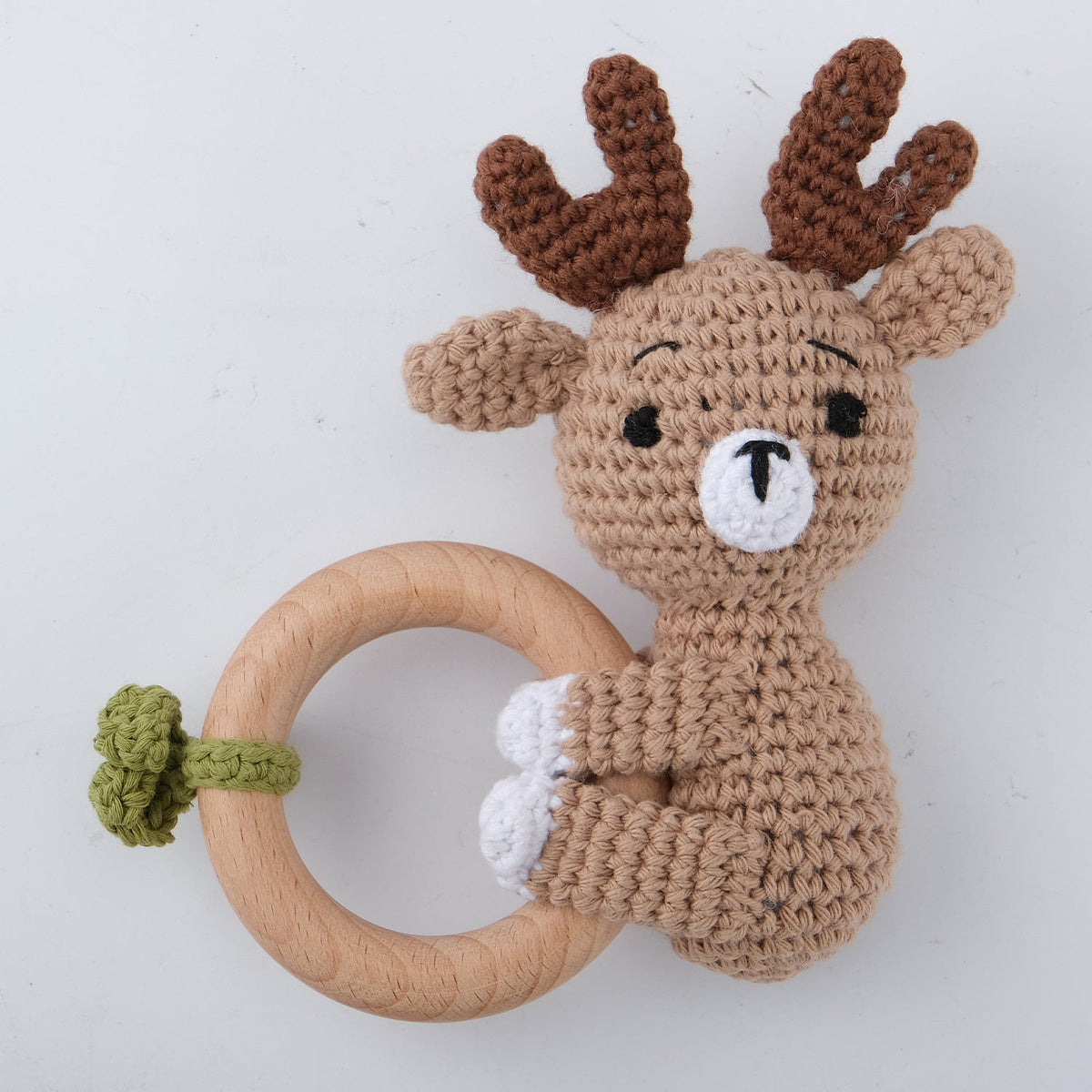 Personalized Wooden Baby Rattle for Newborn Gifting
