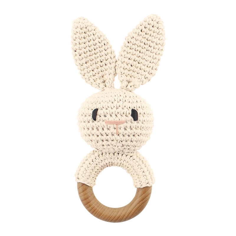 Personalized Wooden Baby Rattle for Newborn Gifting
