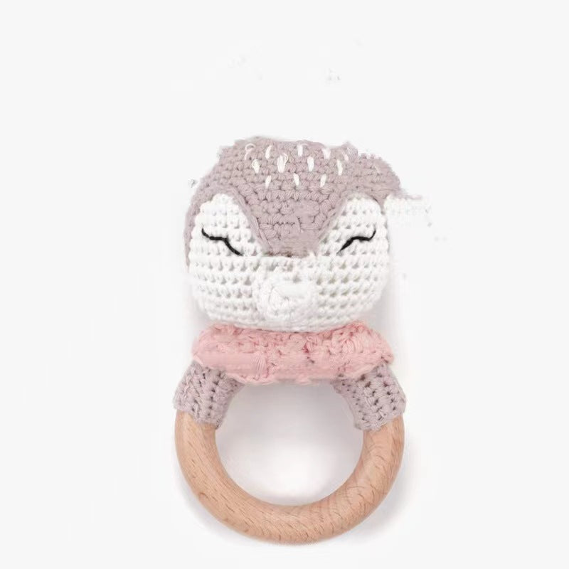 Personalized Wooden Baby Rattle for Newborn Gifting