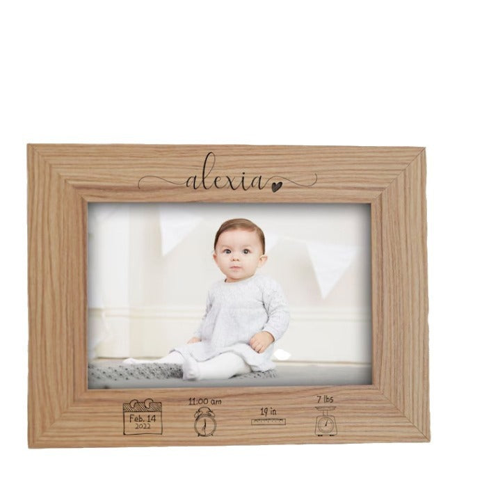Personalized Wooden Photo Frame Keepsake Gift for Family