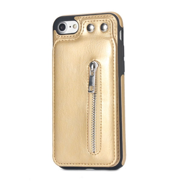 Rose Gold Faux Leather Wallet Case with Card Holder