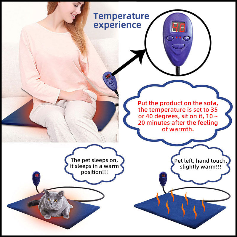 Pet Heating Pad With Adjustable Temperature Control
