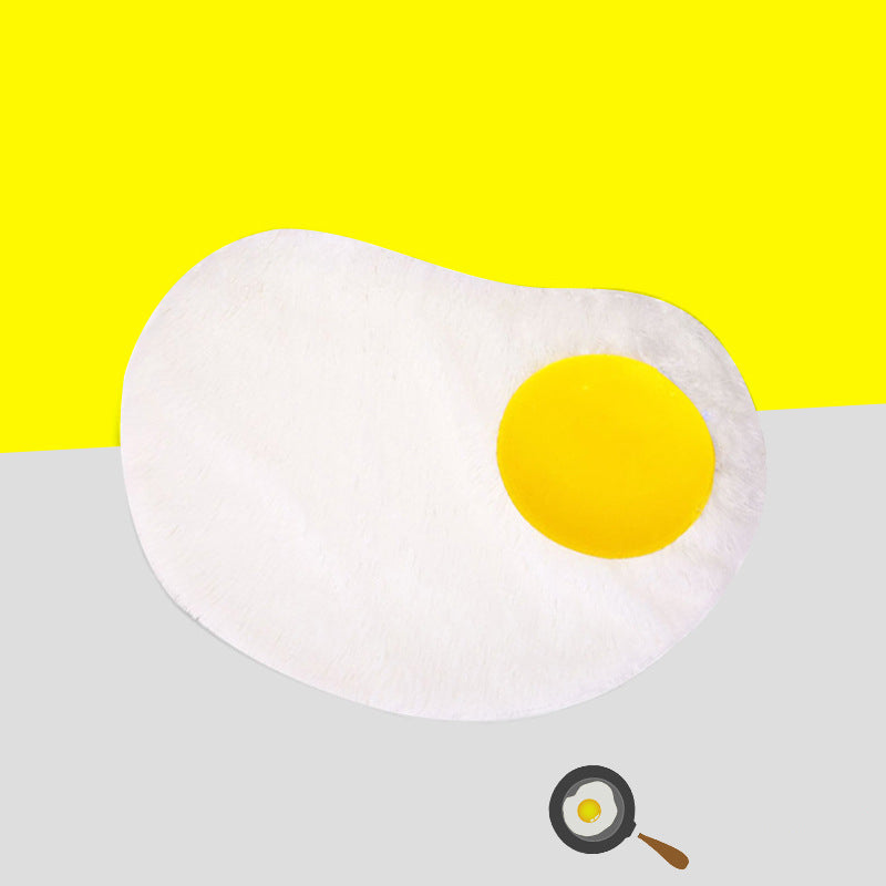 Fried Egg Pet Cushion With Non-Slip Plush Comfort Bed