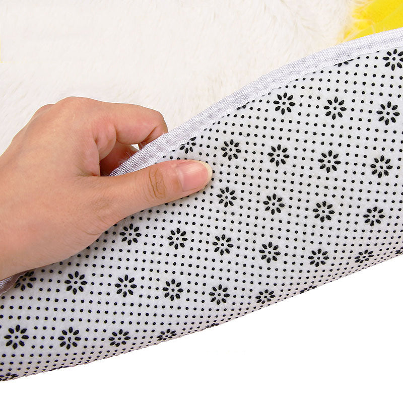 Fried Egg Pet Cushion With Non-Slip Plush Comfort Bed