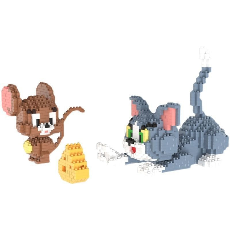 Micro Building Blocks Cat & Mouse Desk Display Set