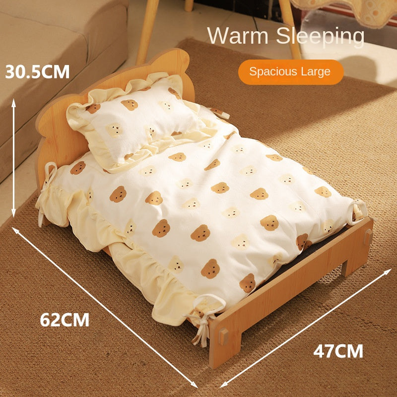 Elevated Cat Bed With Spacious Cozy Cushion Comfort