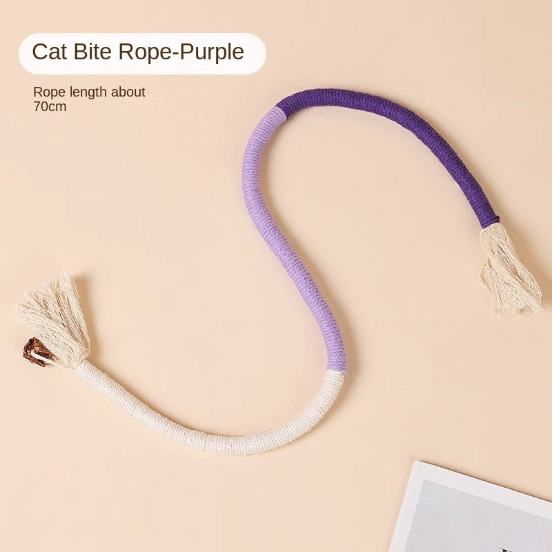 Cat Rope Toy for Quiet Indoor Play and Gentle Chewing