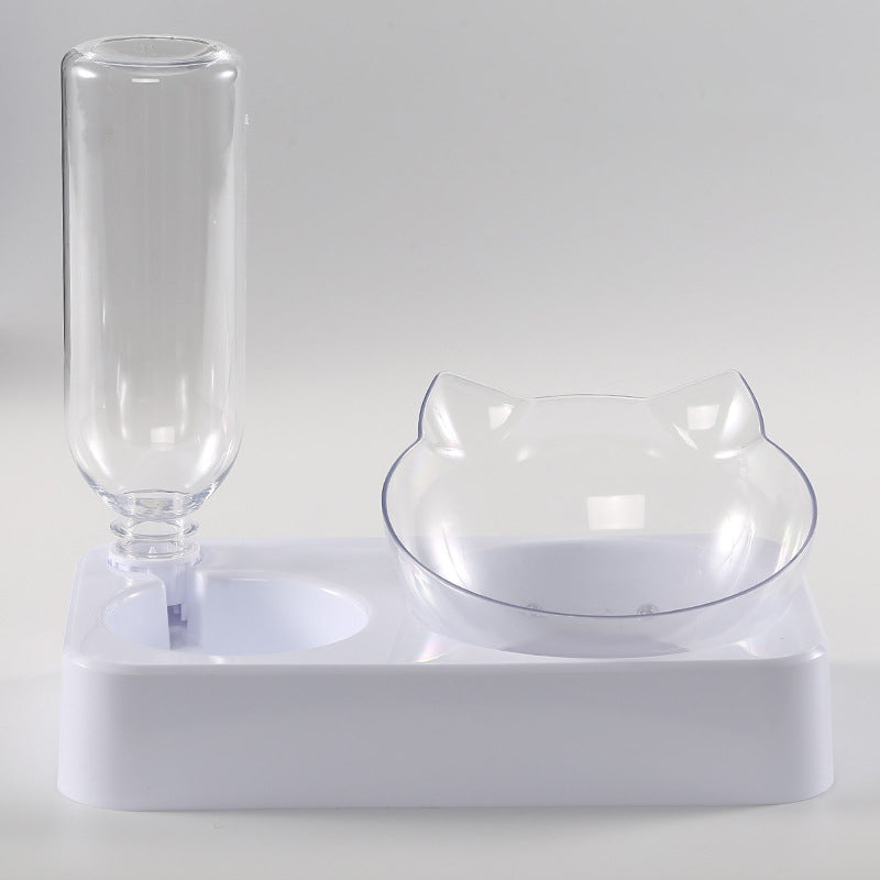 Elevated Cat Bowl With 15° Angled Design For Comfort