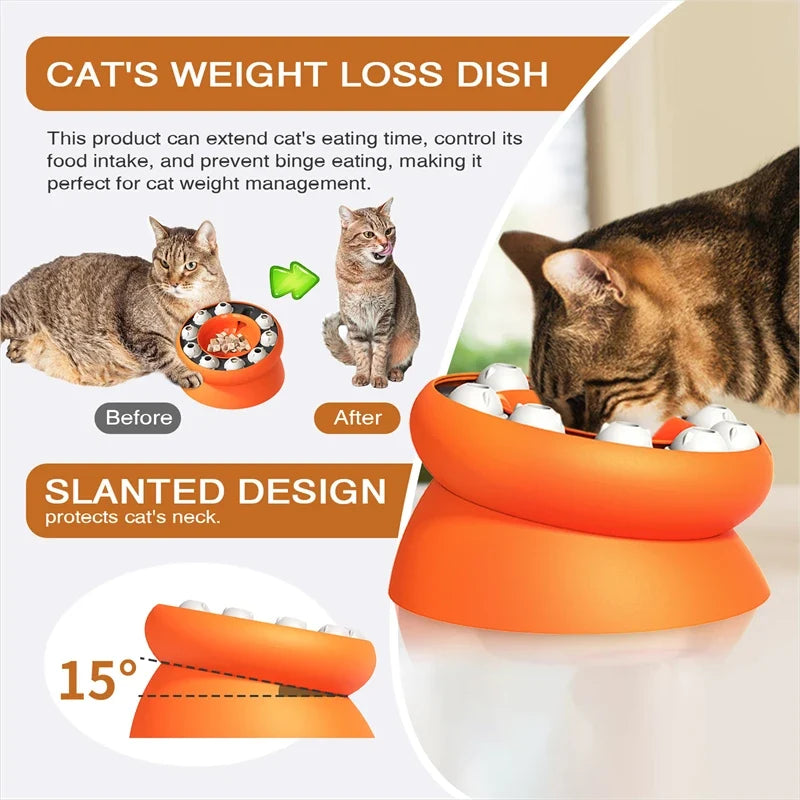 Cat Puzzle Feeder Bowl for Slower, Smarter Mealtimes