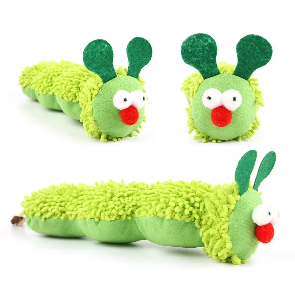 Cat Caterpillar Chew Toy for Indoor Play & Enrichment