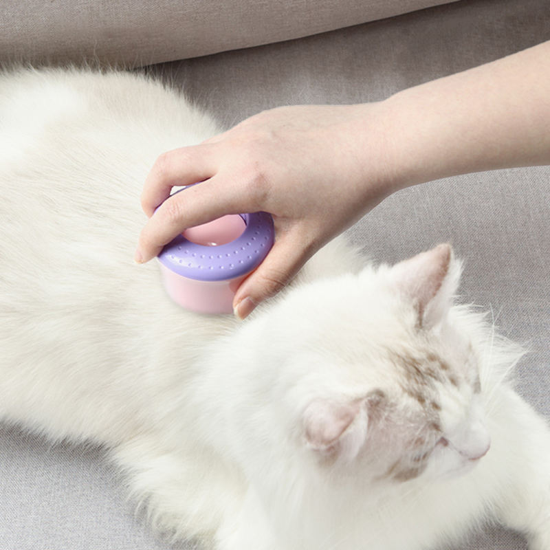 Cat Comb Brush: Press-To-Clean Loose Fur Grooming Tool