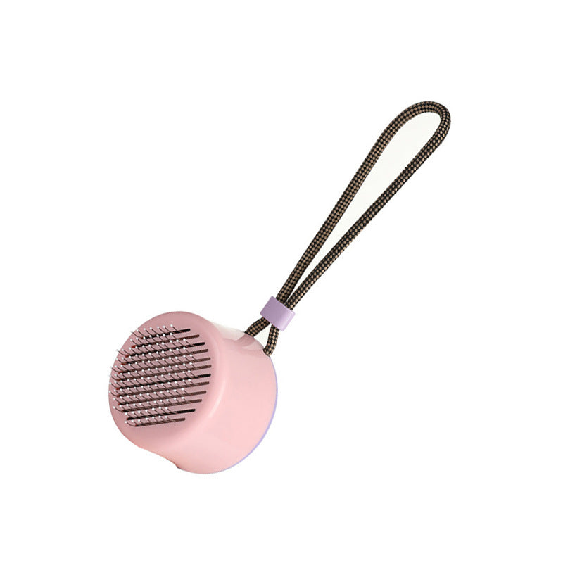 Cat Comb Brush: Press-To-Clean Loose Fur Grooming Tool