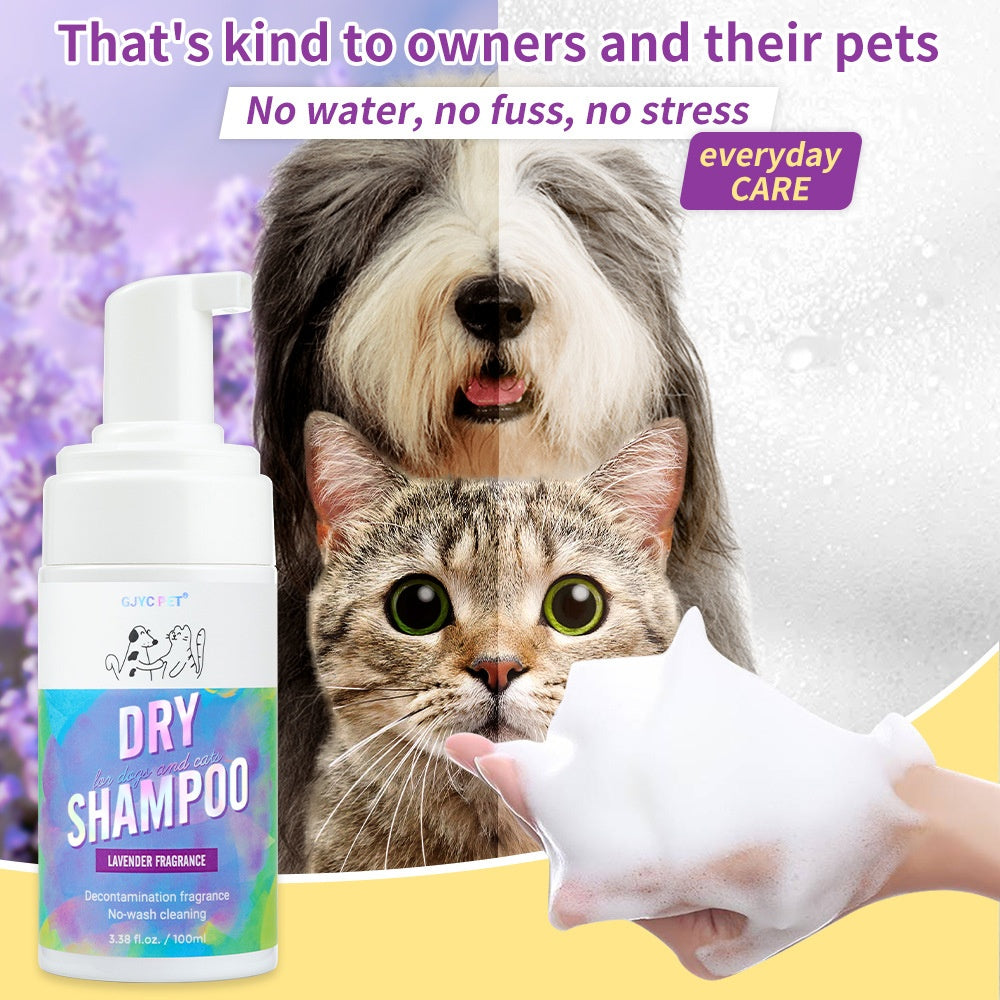 Pet Dry Shampoo Foam for No-Rinse Coat Freshening