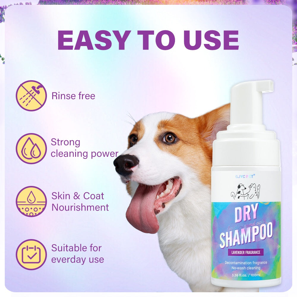 Pet Dry Shampoo Foam for No-Rinse Coat Freshening