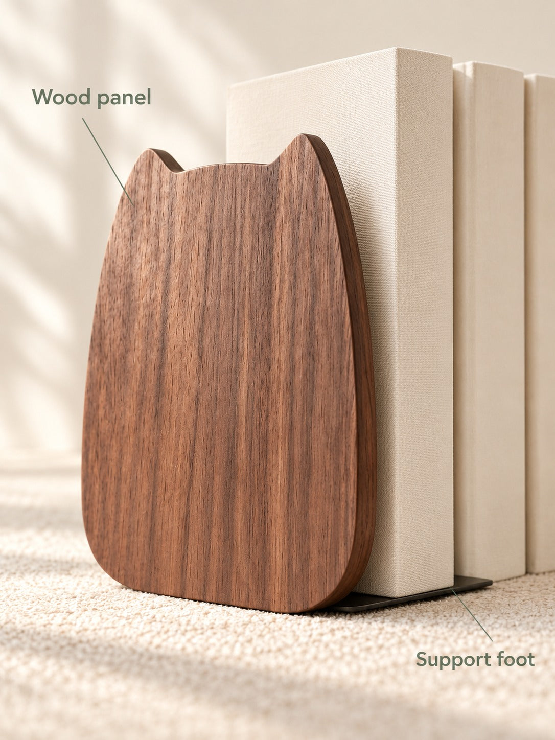 Cat Ear Wooden Desk Book Stand That Keeps Books Upright