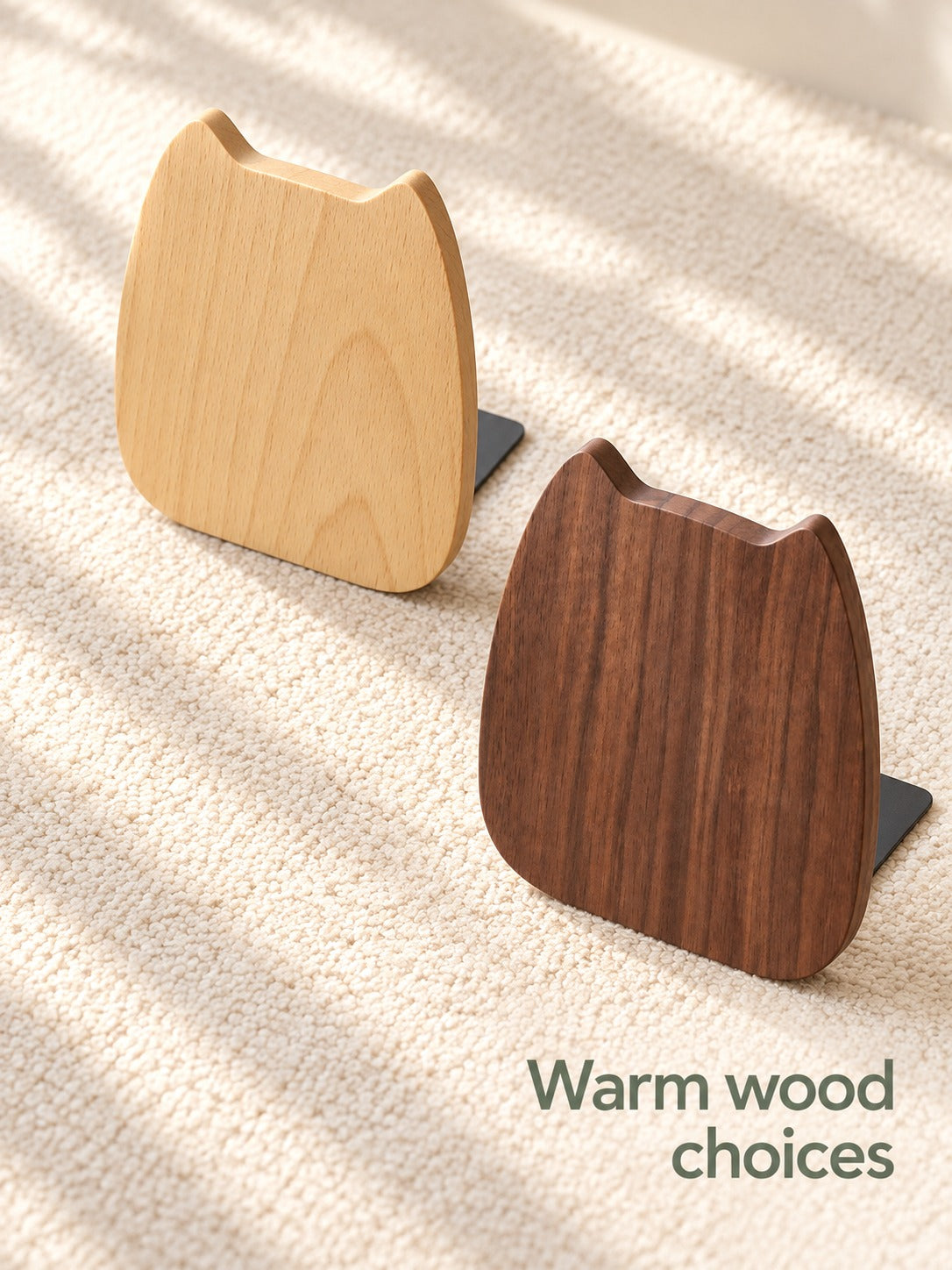 Cat Ear Wooden Desk Book Stand That Keeps Books Upright