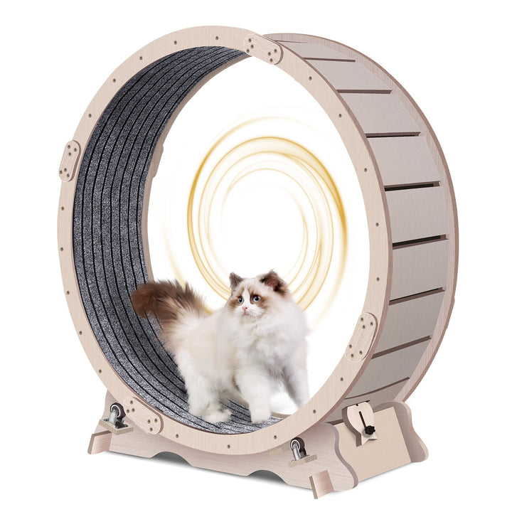 Cat Exercise Wheel 41in with Carpeted Running Track