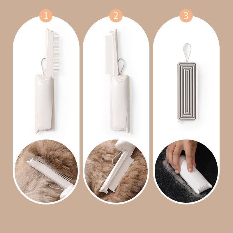Foldable Cat Grooming Comb for Loose Hair & Tangles