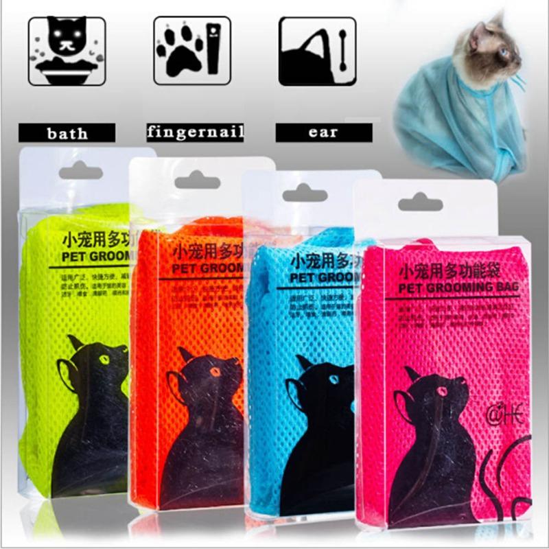 Cat Grooming Bag for Bath, Nails and Ears