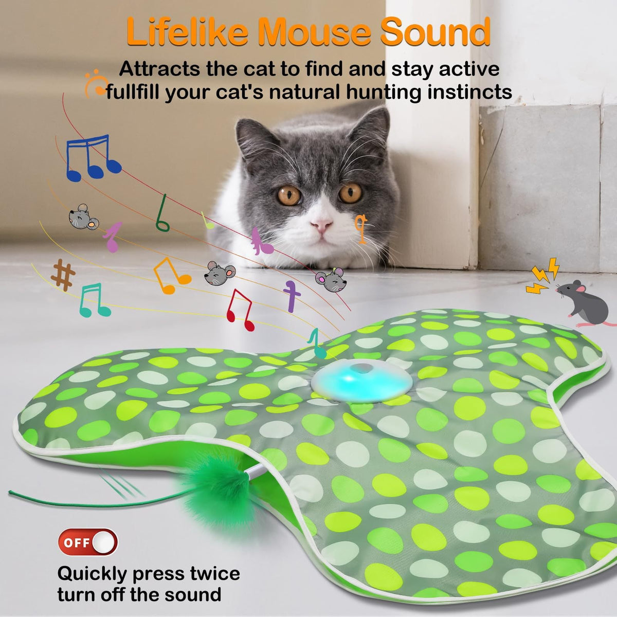 Cat Interactive Toy for Indoor Hunting Enrichment