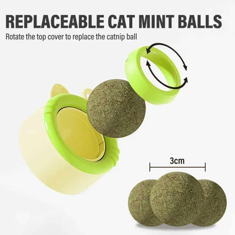 Cat Mint Ball Toy for Indoor Dental Enrichment Play