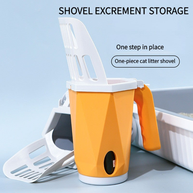 Self-Cleaning Cat Litter Scoop With Waste Storage