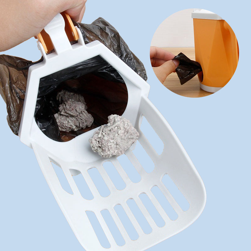 Self-Cleaning Cat Litter Scoop With Waste Storage
