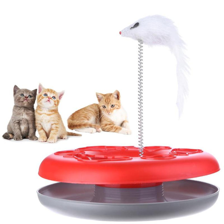 Interactive Cat Mouse Toy Disk for Indoor Cat Play