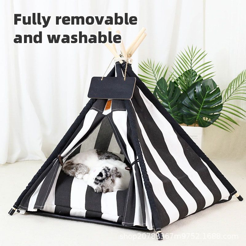 All-Season Cat Tent Bed for Deep, Light-Free Sleep