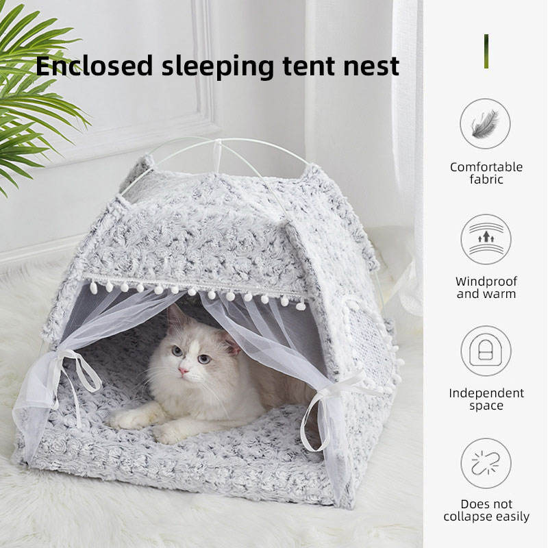 Cat Tent Bed for Private Plush Sleep & Cozy Retreat