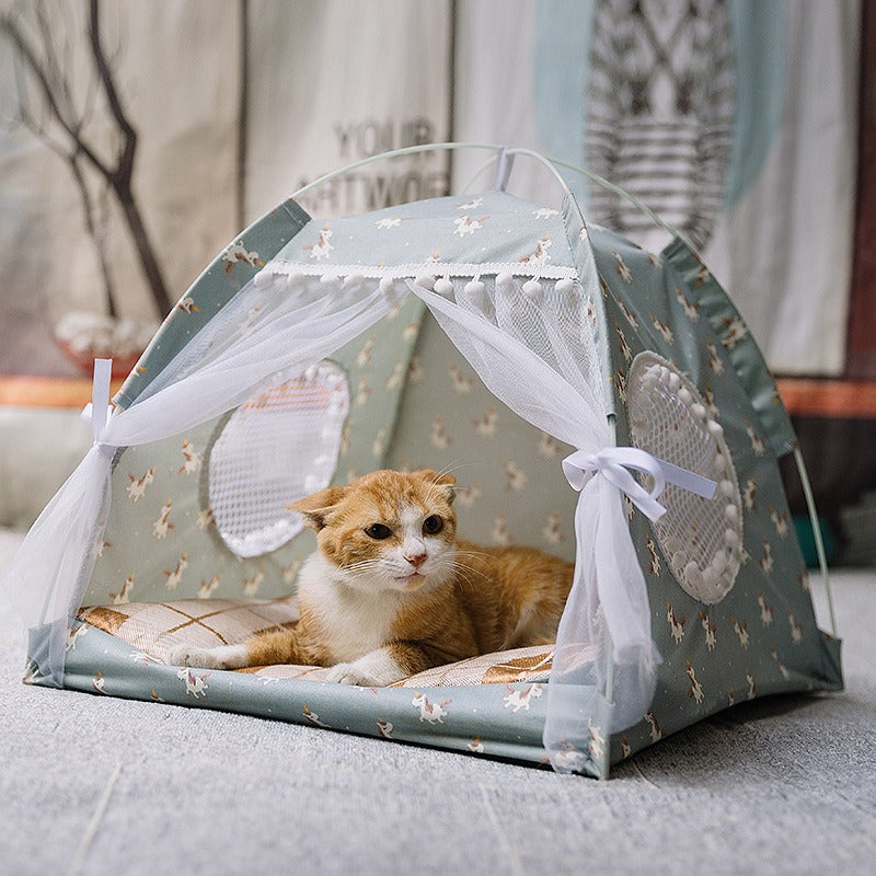Cat Tent Bed for Private Plush Sleep & Cozy Retreat