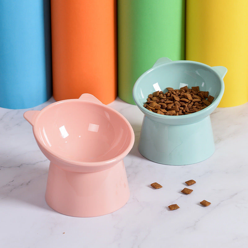 Elevated Slanted Cat Bowl for More Comfortable Feeding