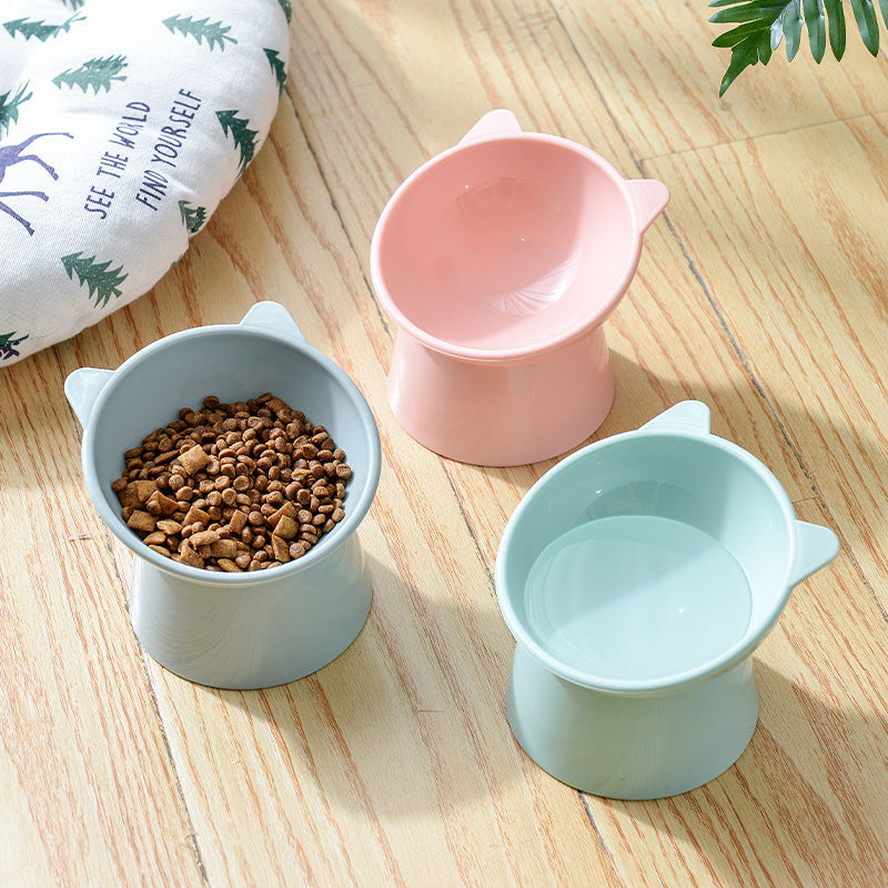 Elevated Slanted Cat Bowl for More Comfortable Feeding