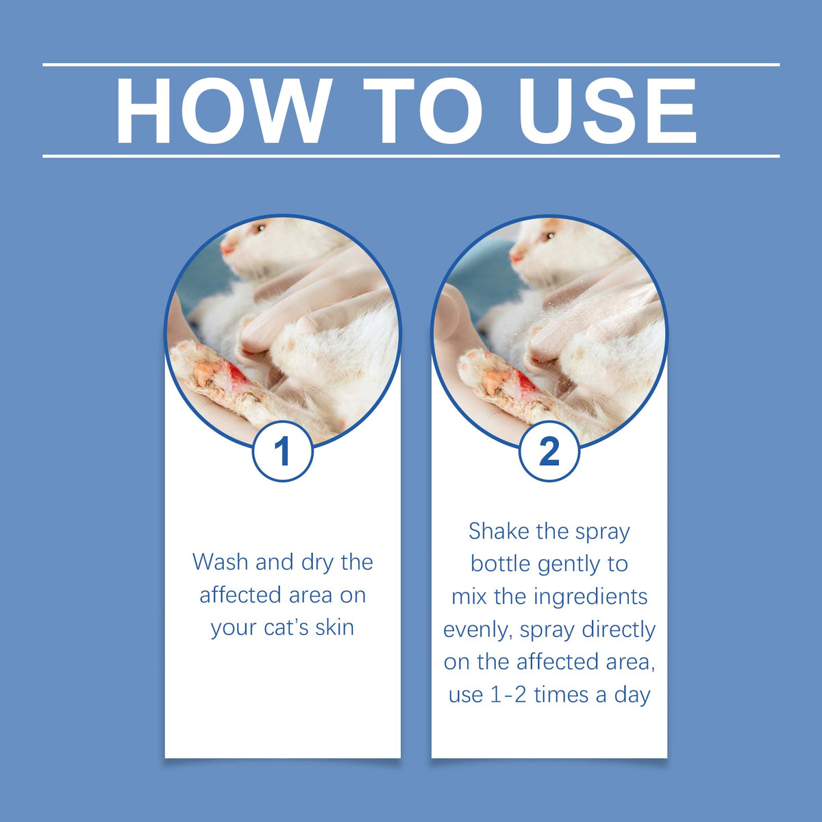 Cat Skin Care Spray for Gentle Itch & Wound Care